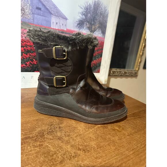 MERRELL TREMBLANT EZRA ZIP WATERPROOF Boots Sz 6 Leather Women J99076 Sherpa - Picture 4 of 7